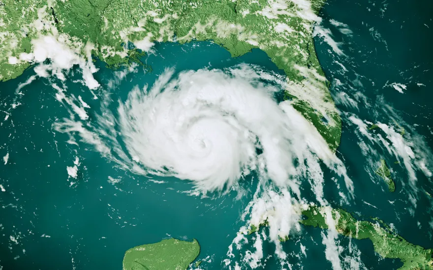 topographic map of hurricane