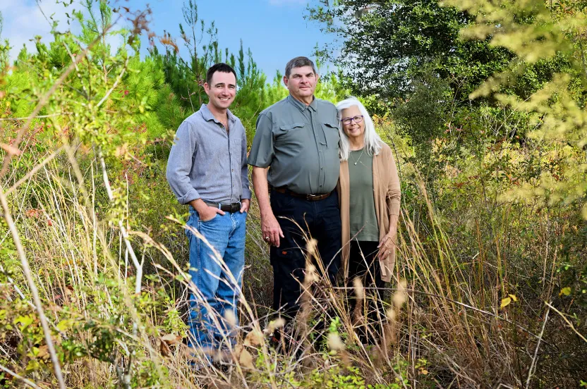 portrait of private landowners in Altha, Florida.
